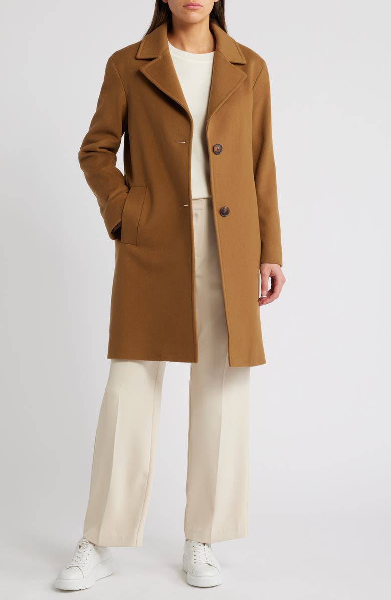 Fleurette Jones Pickstitch Detail Wool Coat, Alternate, color,
