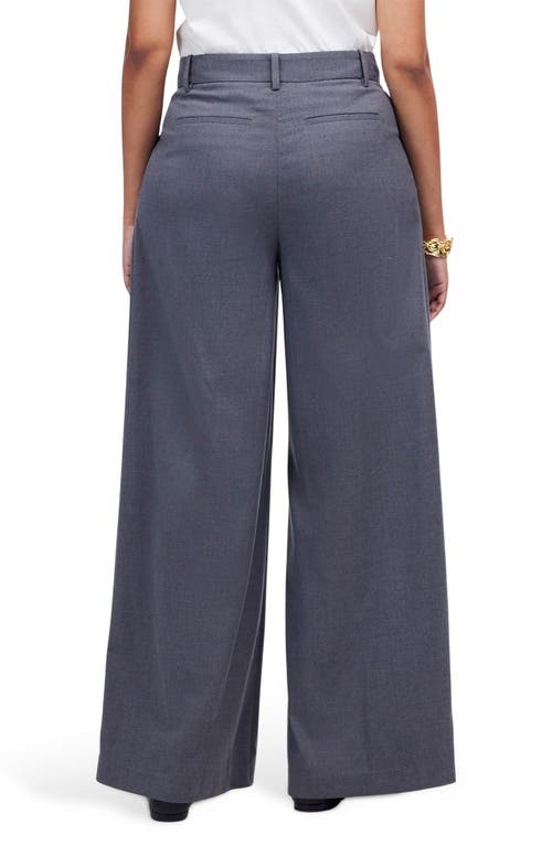 Madewell The Harlow Superwide Leg Twill Pants In Gray