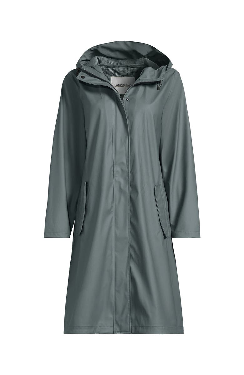 Lands' End Squall Rain Slicker Coat, Alternate, color, Evening Forest