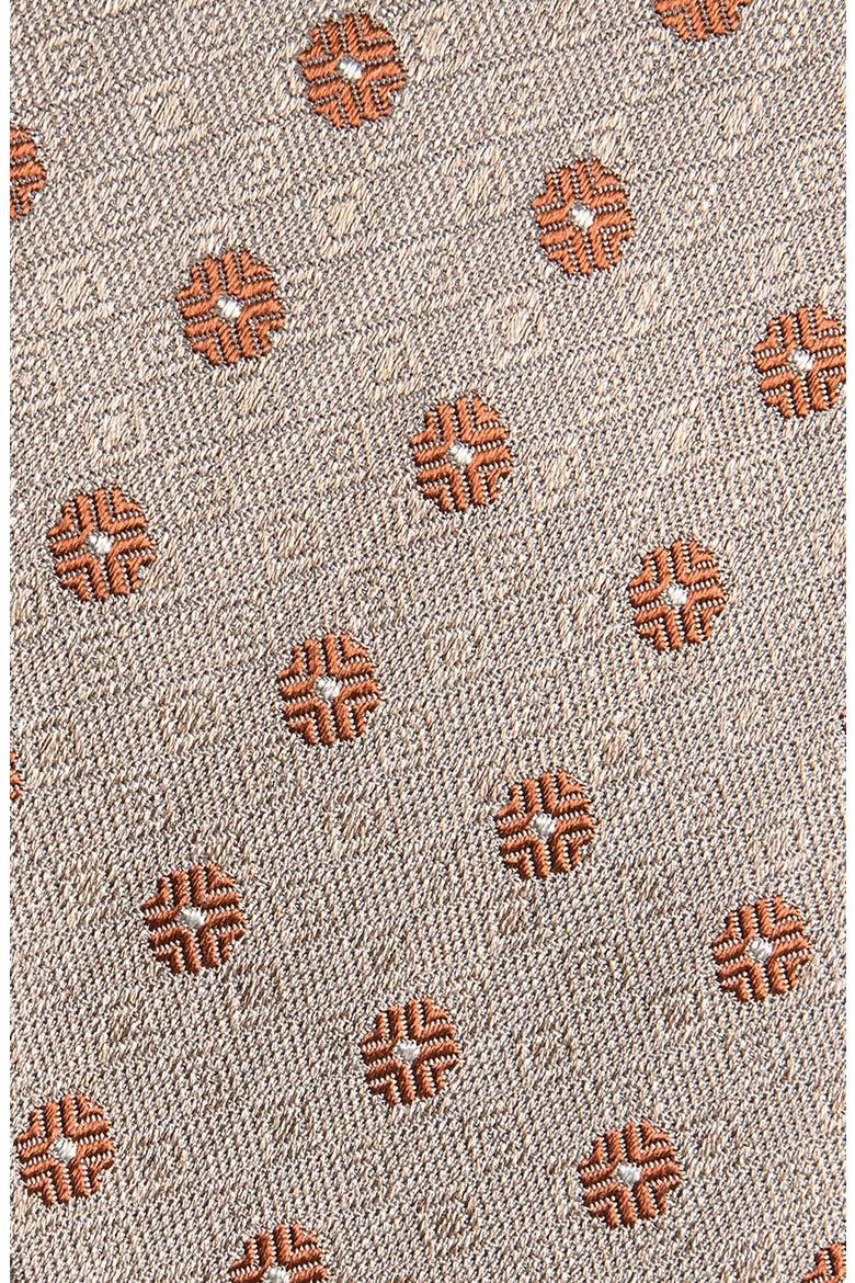 Floral Shantung Silk Tie, Alternate, color, LIGHT BEIGE