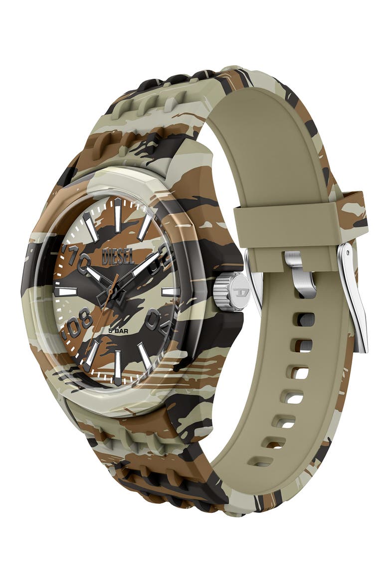 Stinger Silicone Strap Watch, Alternate, color, GREEN MULTI