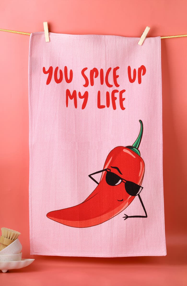 Tiramisu You're Eggceptional Set of 3 Kitchen Towels, Alternate, color, Multi-Color/ Teal