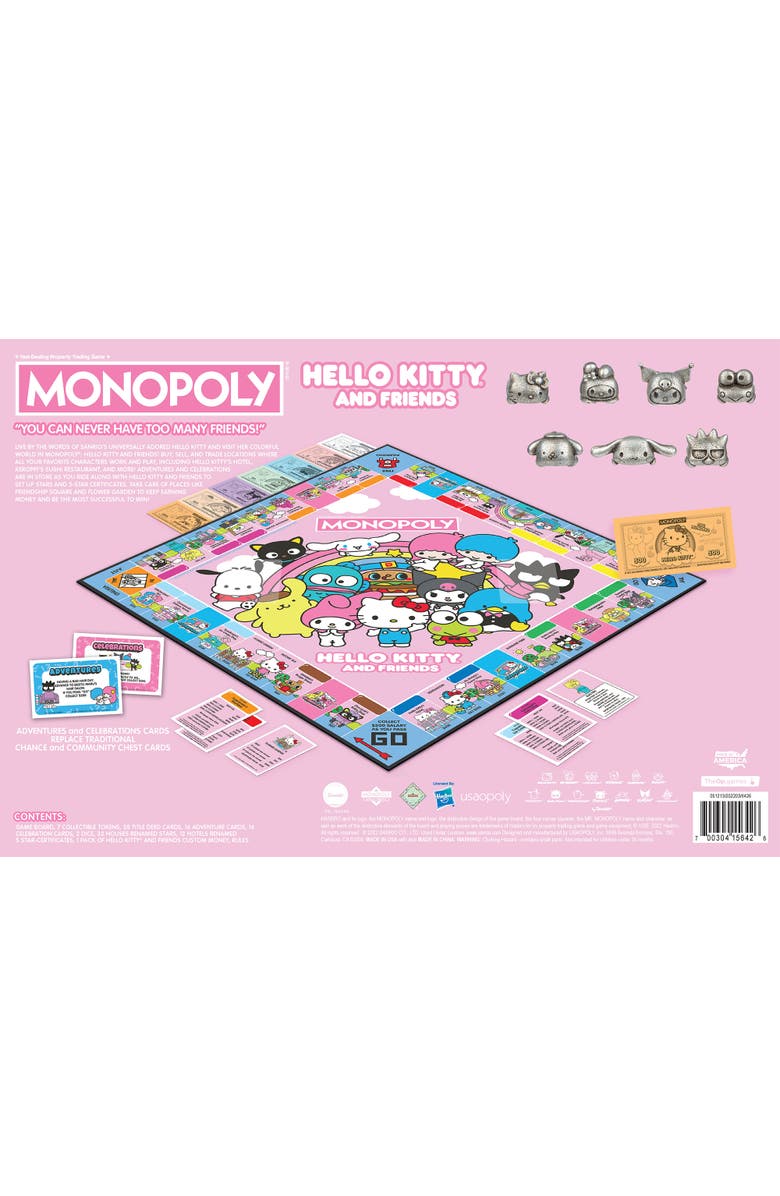 Monopoly Hello Kitty & Friends Strategy Board Game, Alternate, color, Multicolored
