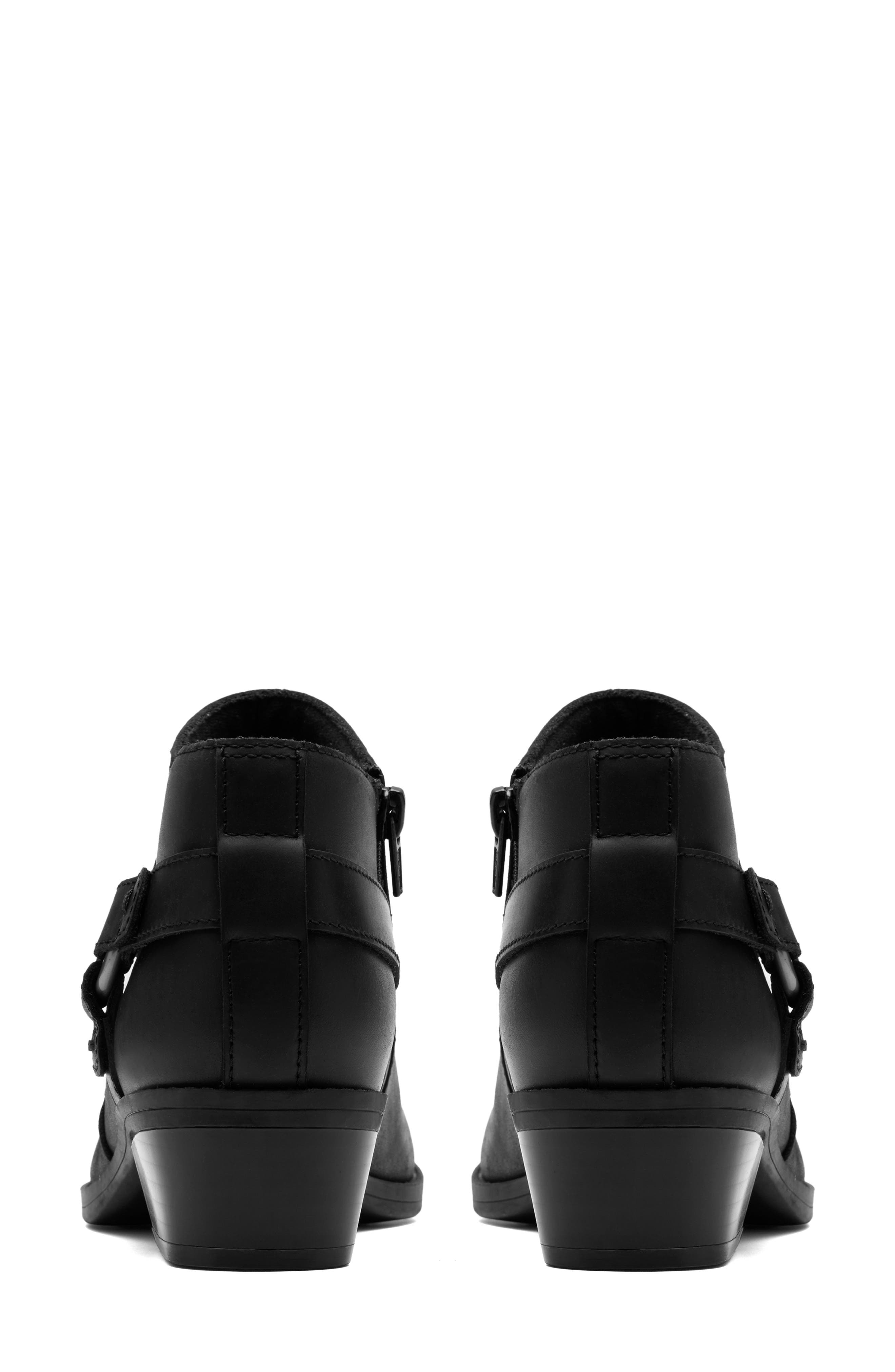 Clarks<sup>®</sup> Danyelle Gema Harness Bootie, Alternate, color, Black Oily Leather