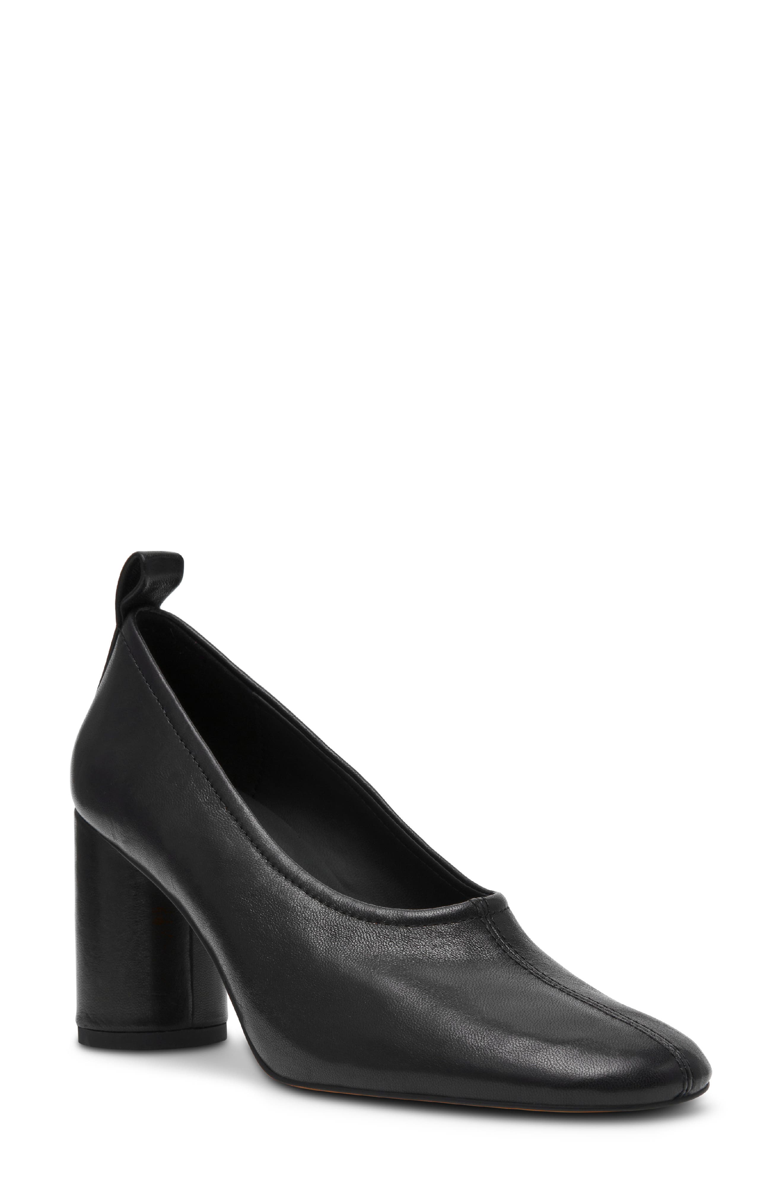 Monnet Leather Pump, Main, color, BLACK LEATHER