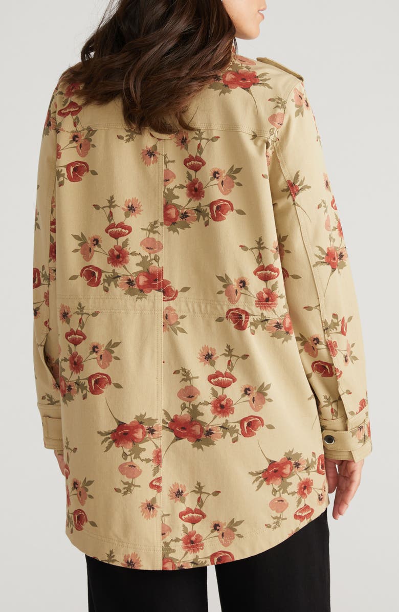 Universal Standard Vineyard Stretch Twill Jacket, Alternate, color, Wild Flower Bouquet Print