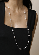 The Pearl Source 14K Gold 8.0-8.5mm Opera Japanese Akoya Pearl Tincup Necklace