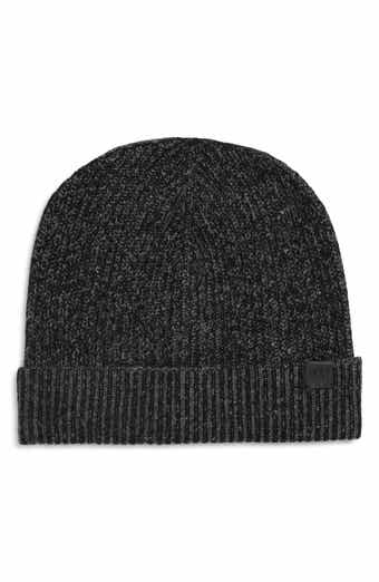 Bruno Magli Cashmere Rib Knit Cuffed Beanie