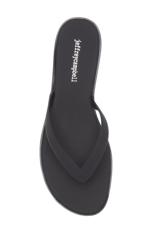 Jeffrey Campbell Lollipop Jelly Kitten-heel Thong Sandals In Black Matte