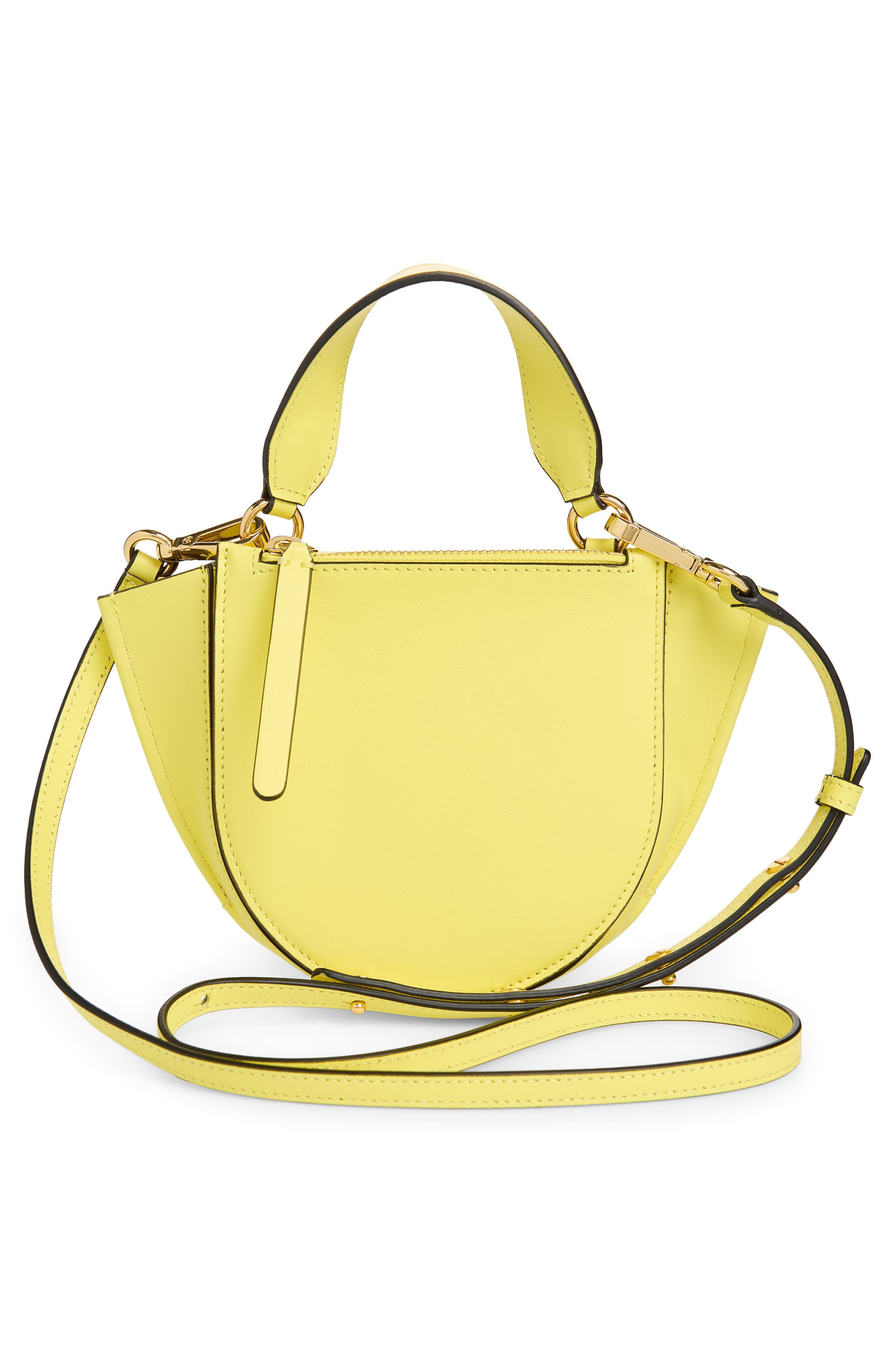 Wandler Small Hortensia Leather Handbag, Alternate, color, Lemon