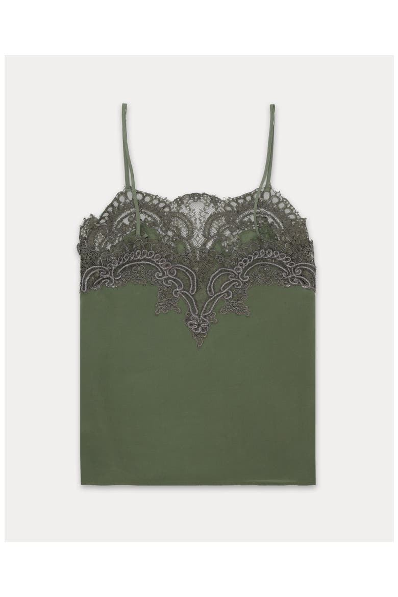 Brianne Embroidered Silk Top, Alternate, color, Dark Green