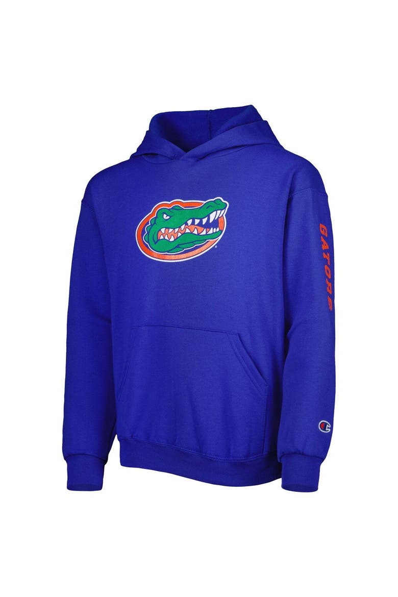 Youth Champion Royal Florida Gators Two-Hit Logo Pullover Hoodie, Alternate, color, Royal