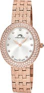 PORSAMO BLEU Women's Porsamo Bleu Angelica Oval Sunray Dial Topaz Stainless Steel Watch