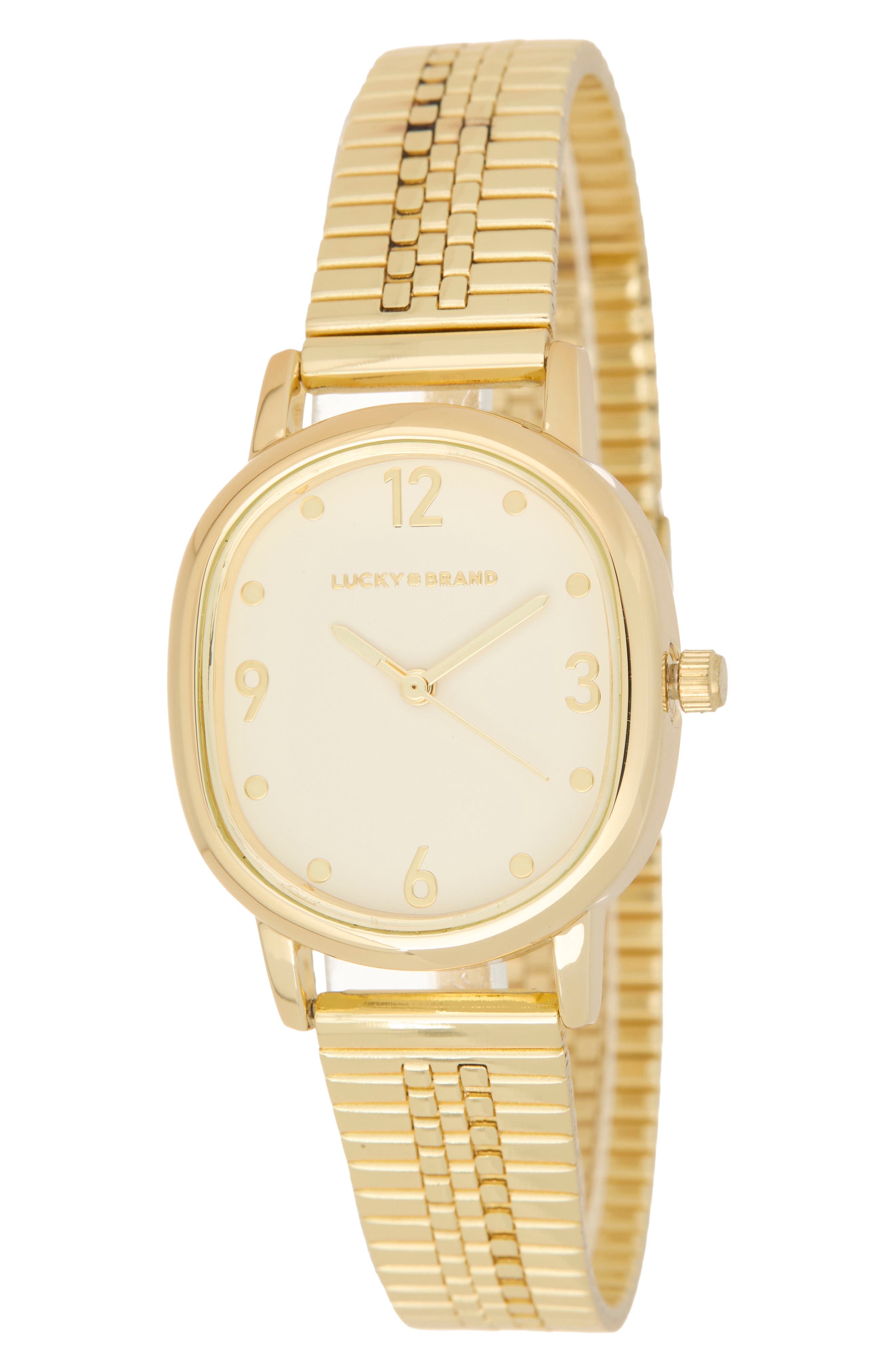 Two Tone Oval Analog Bracelet Watch, 28mm x 38mm
