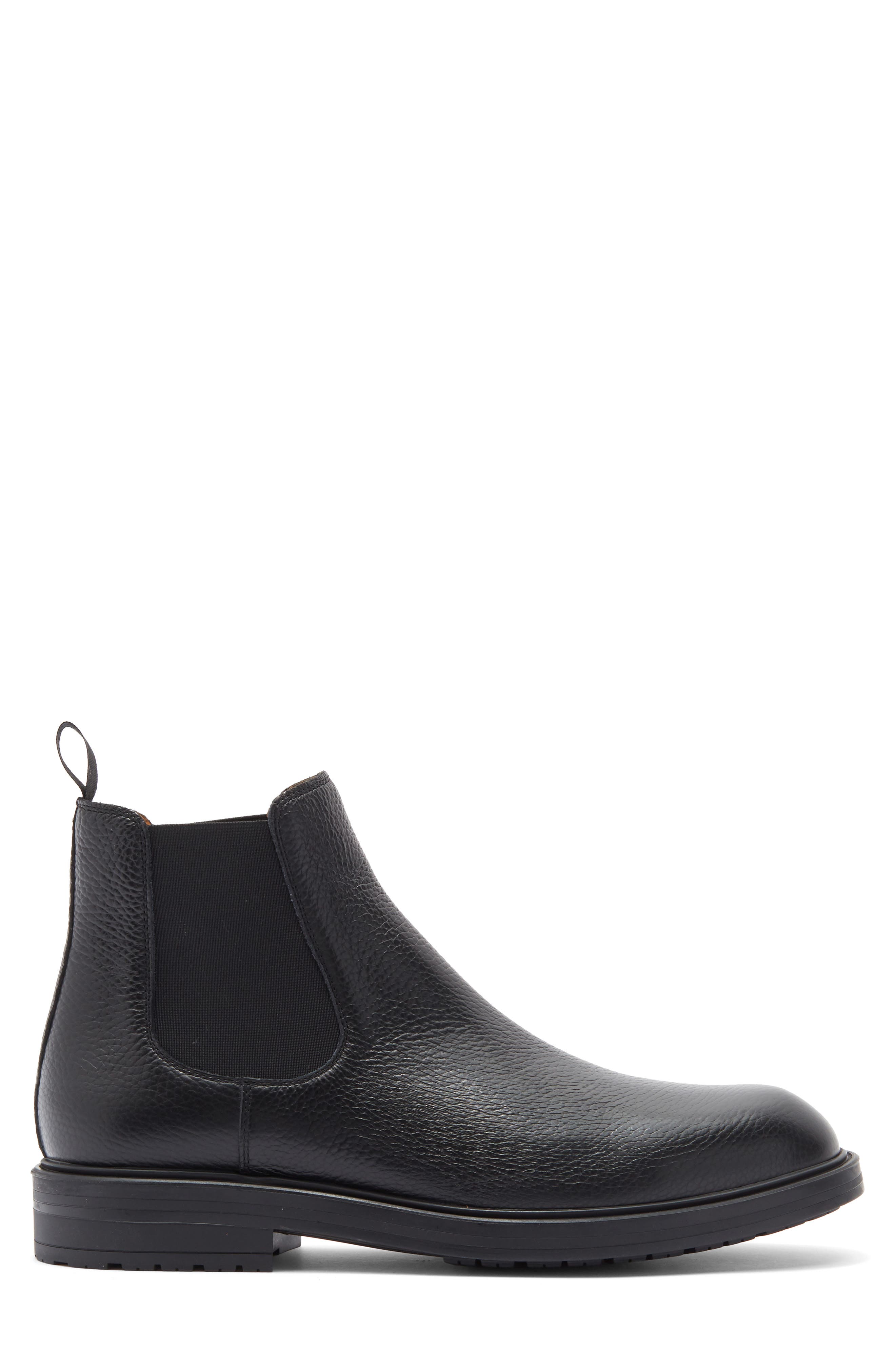 Magnanni Bonn Leather Chelsea Boot, Alternate, color, Black/ Black