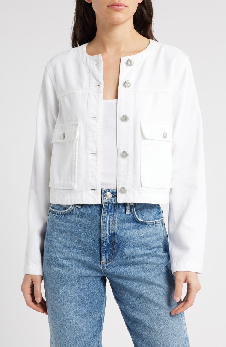 rag & bone Drew Featherweight Crop Denim Jacket, Main, color, 