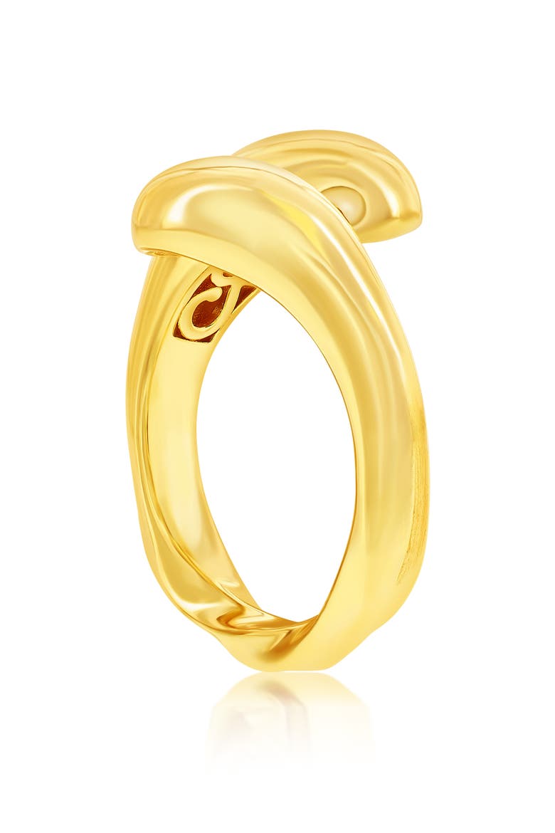 Puffed Bypass Ring, Alternate, color, GOLD