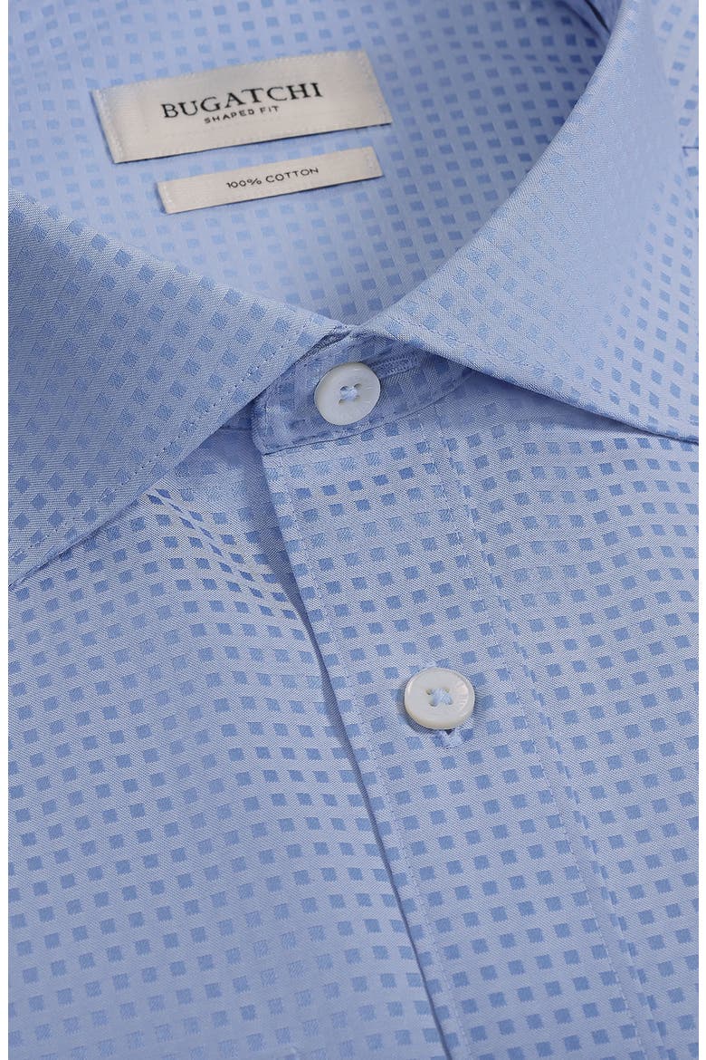Axel Check Jacquard Cotton Button-Up Shirt, Alternate, color, AIR BLUE