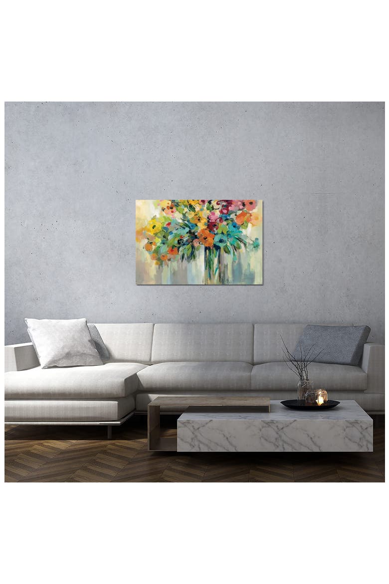 'Cloud of Flowers' by Silvia Vassileva Canvas Artwork, Alternate, color, WHITE-MULTI