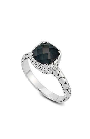 Samuel B. Silver 3.65 Ct. Tw. Black Spinel Ring In Black
