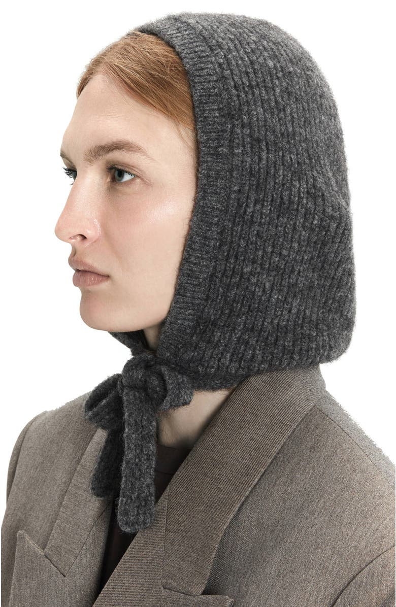 HYER GOODS Upcycled Alpaca Wool Tie Balabonnet, Alternate, color, Charcoal Grey