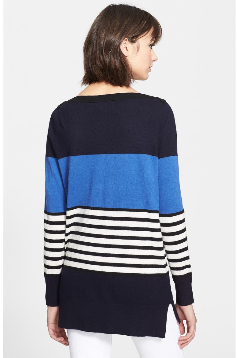 'amari' stripe sweater, Alternate, color, RICH NAVY MULTI