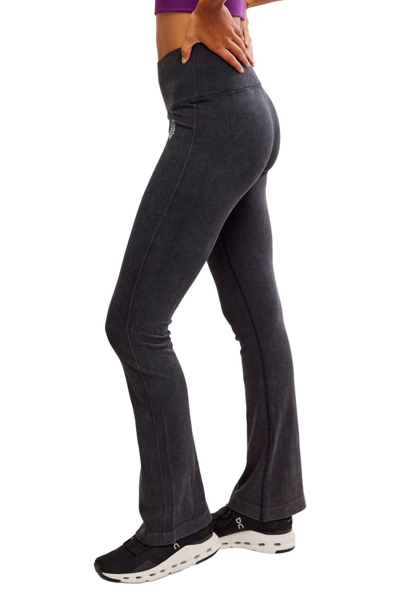 FP Movement Go to Smooth Flare Leggings, Alternate, color, WASHED BLACK