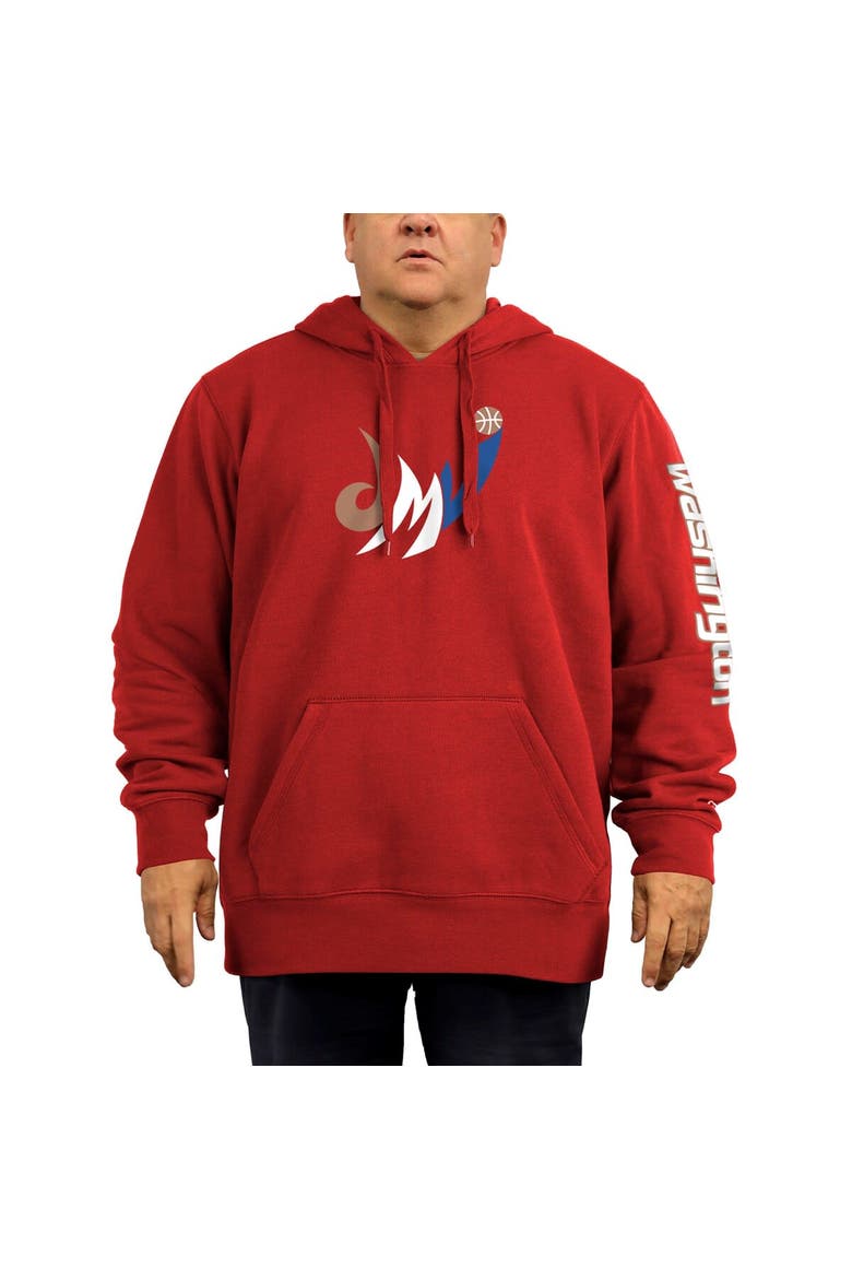 Men's New Era Red Washington Wizards 2021/22 City Edition Big & Tall Pullover Hoodie, Alternate, color, Red