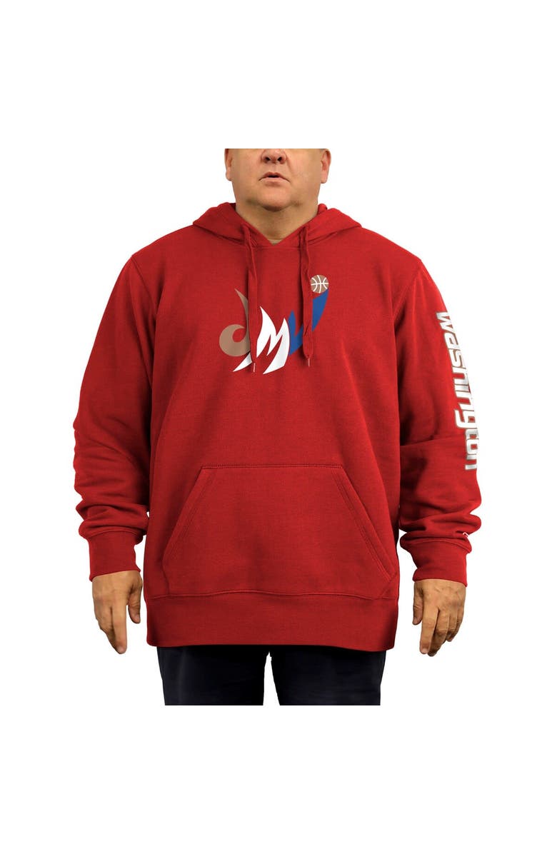 New Era Men's New Era Red Washington Wizards 2021/22 City Edition Big & Tall Pullover Hoodie, Alternate, color, 