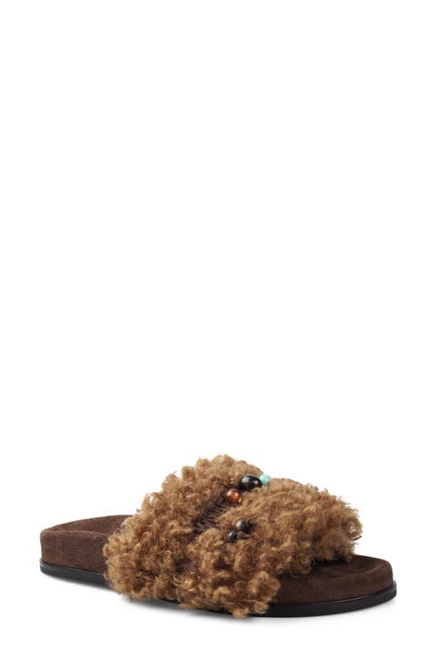 Bishop Faux Fur Slide Sandal