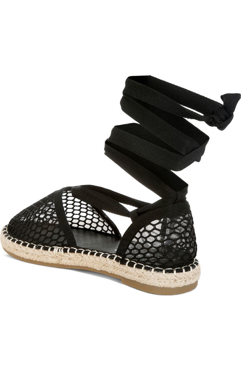 LONDON RAG Sonara Ankle Wrap Espadrille Flat, Alternate, color, Black