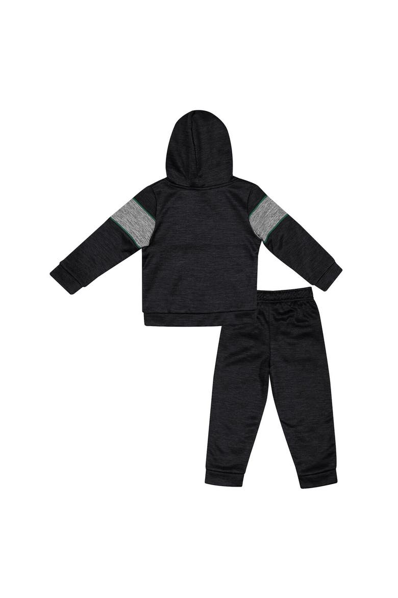Toddler Colosseum Black Michigan State Spartans Grizworld Fleece Pullover Hoodie and Sweatpants Set, Alternate, color, Black