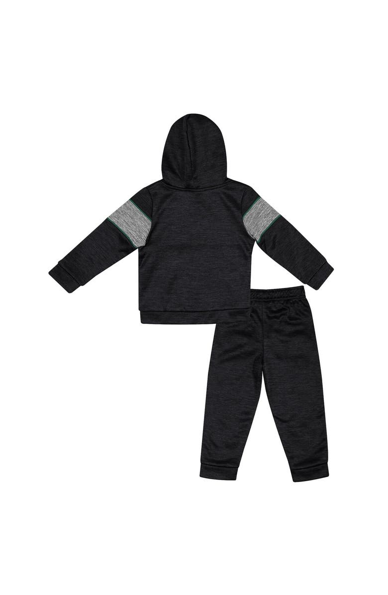 COLOSSEUM Toddler Colosseum Black Michigan State Spartans Grizworld Fleece Pullover Hoodie and Sweatpants Set, Alternate, color, 