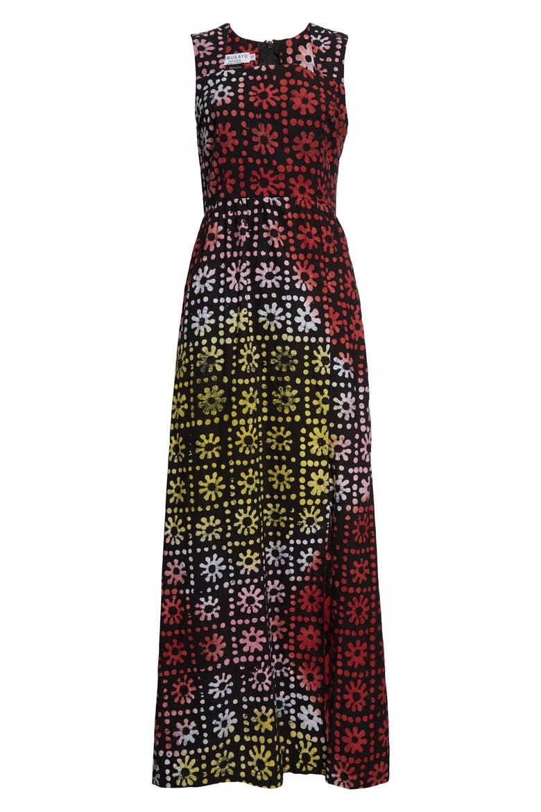 Yinka Maxi Dress, Alternate, color, BLACK MULTI
