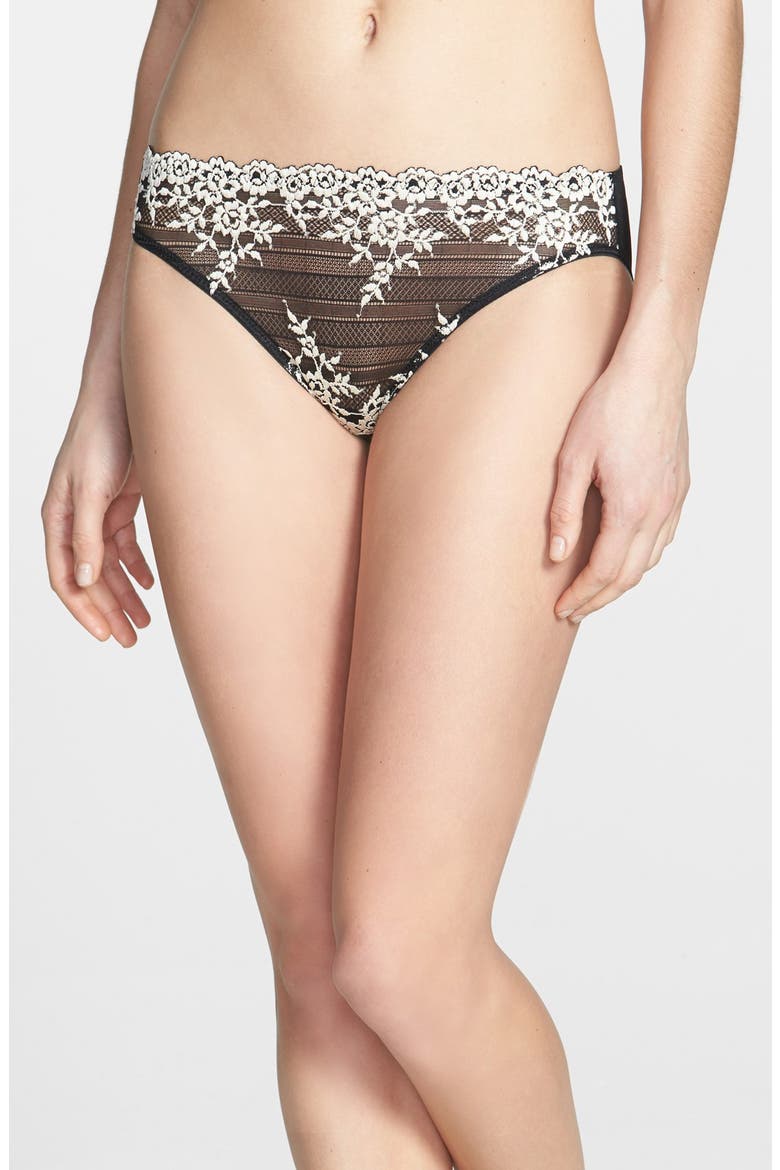 Embrace Lace® Bikini, Main, color, BLACK