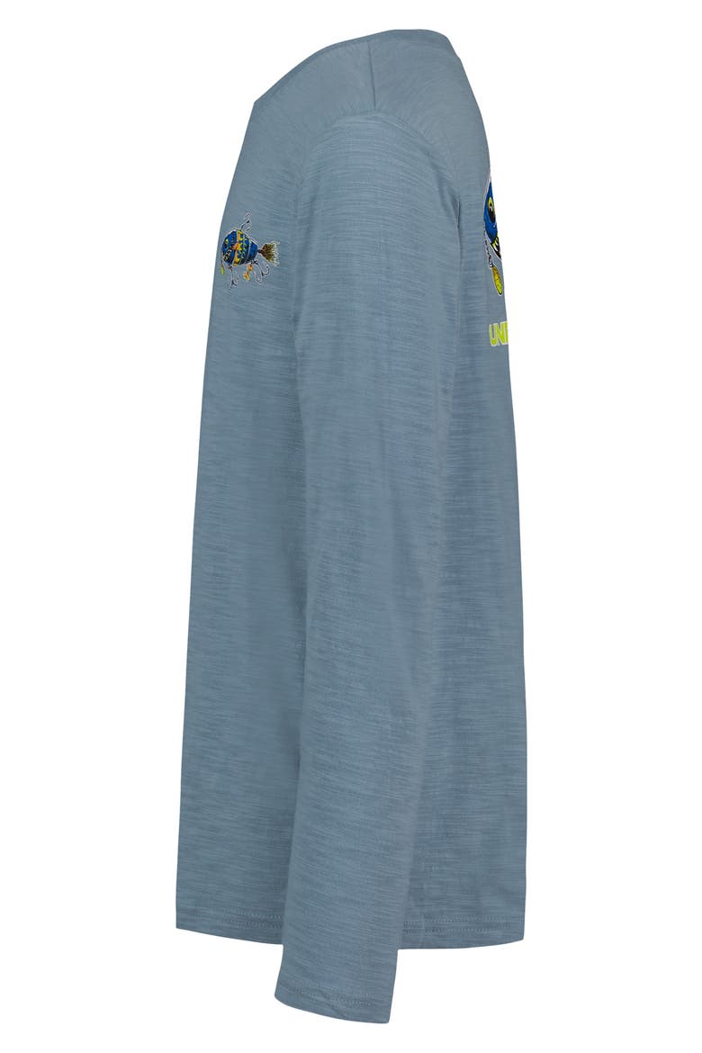 Kids' Lured In Long Sleeve T-Shirt, Alternate, color, BLUE WIND