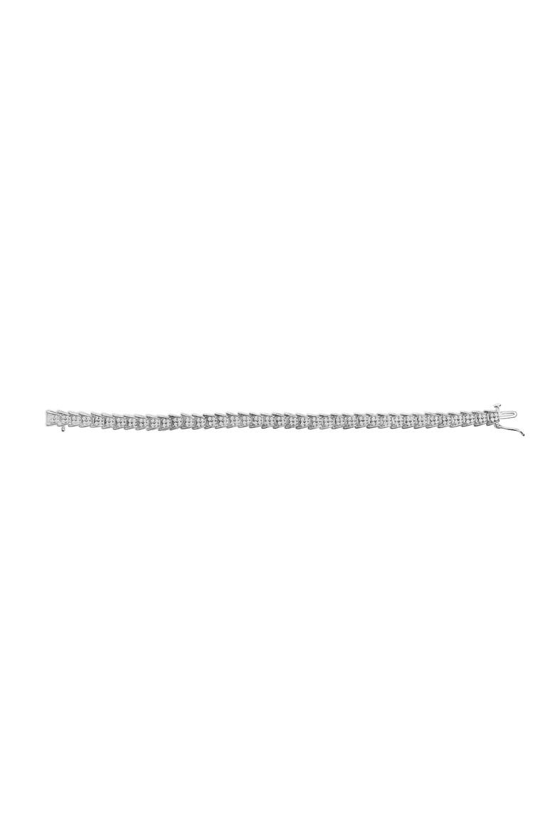 10k White Gold 2 cttw Diamond Fan-Shaped Link Tennis Bracelet - ", Alternate, color, White