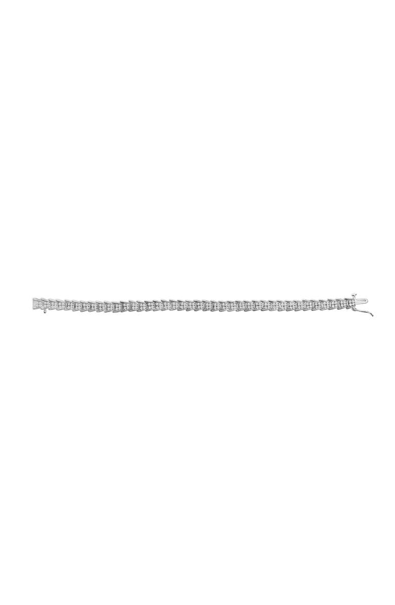 Haus of Brilliance 10k White Gold 2 cttw Diamond Fan-Shaped Link Tennis Bracelet - ", Alternate, color, White