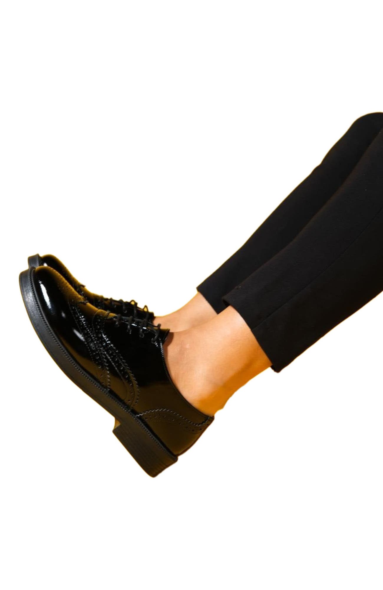 Forever &amp; Always Shoes Avra Leather Oxford, Alternate, color, Black Patent Leather
