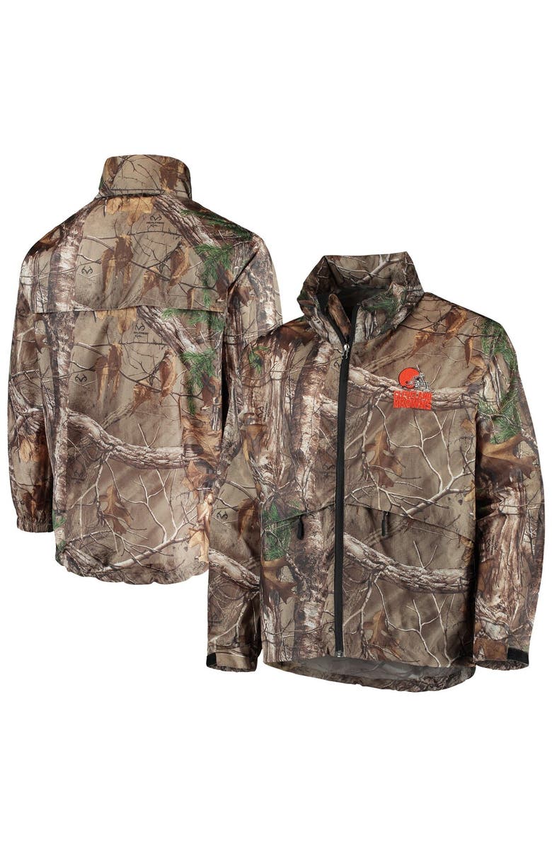 DUNBROOKE Men's Dunbrooke Realtree Camo Cleveland Browns Circle Sportsman Waterproof Packable Full-Zip Jacket, Main, color, Realtree Camo
