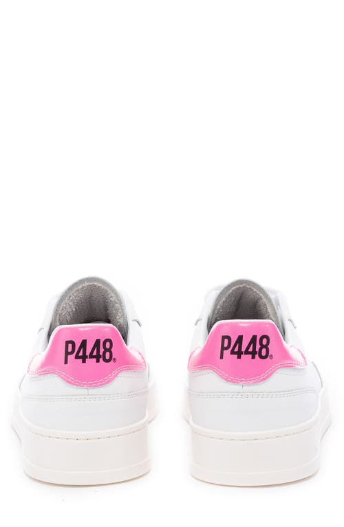P448 Corbali Sneaker In White/fuchsia