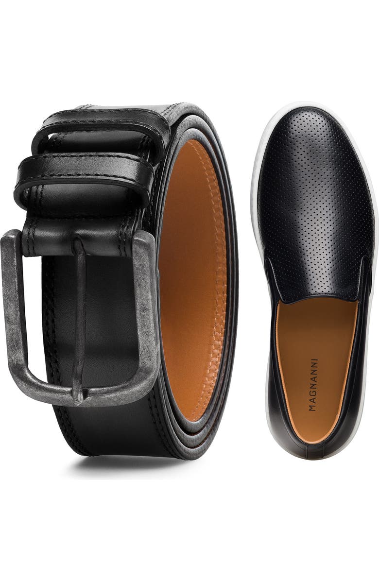 Magnanni Costa Slip-On Sneaker, Alternate, color, Black