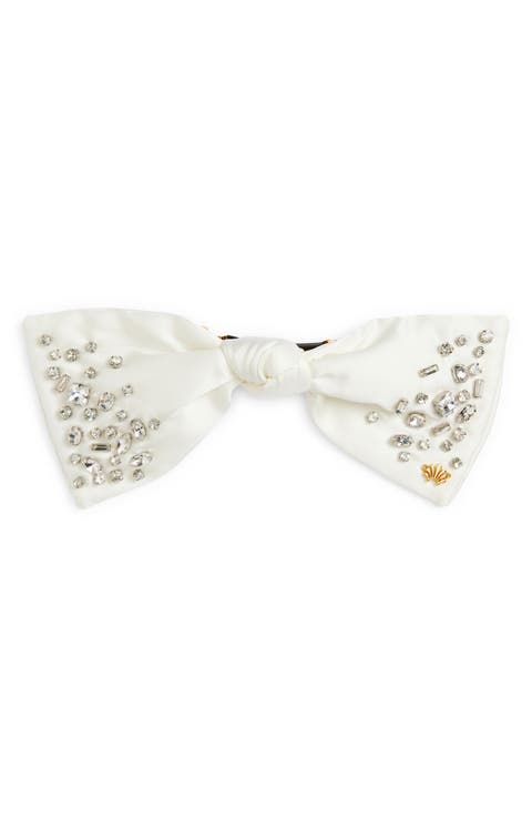 Paloma Crystal Embellished Bow Barette