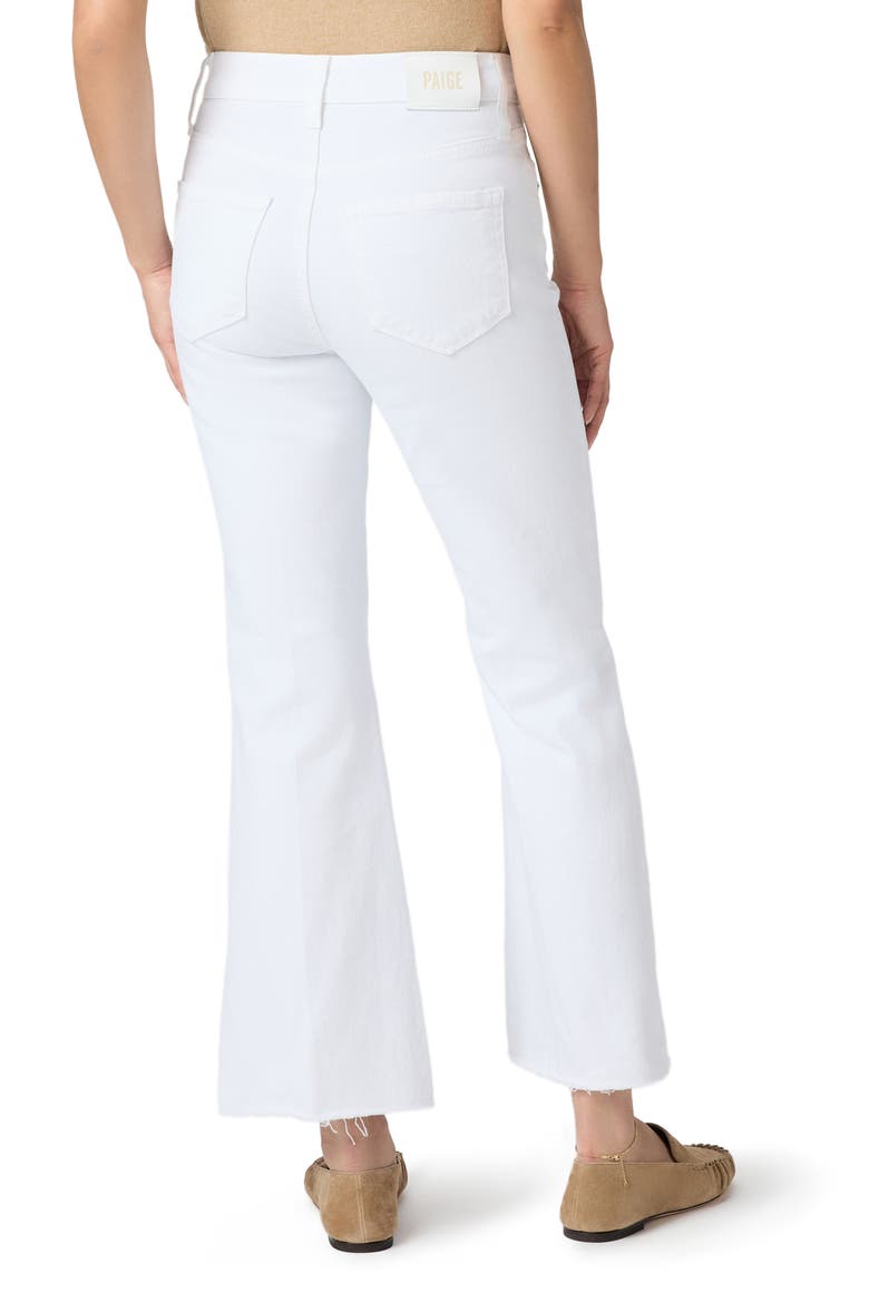 Marlow High Waist Raw Hem Ankle Skimmer Flare Jeans, Alternate, color, CRISP WHITE