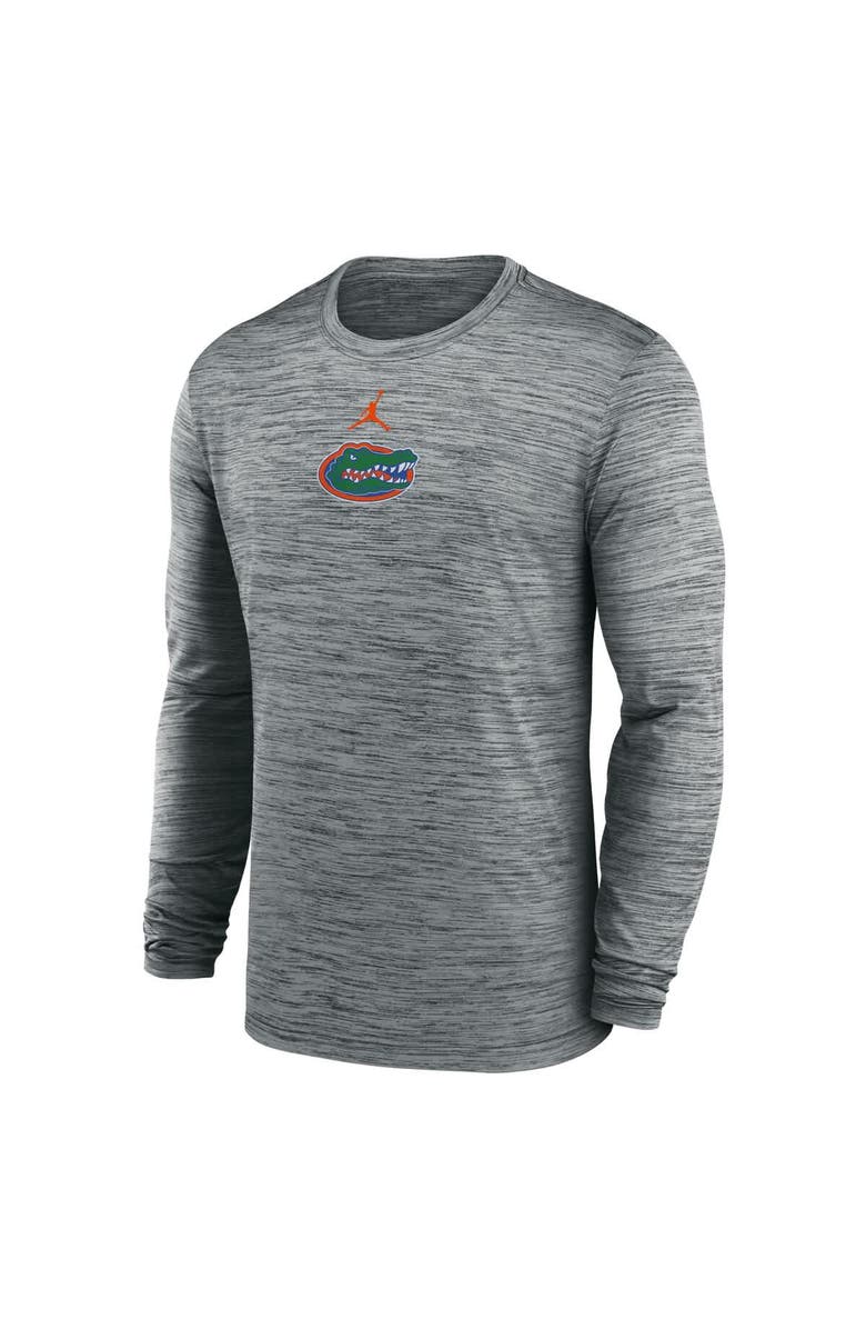 Jordan Brand Men's Jordan Brand Charcoal Florida Gators 2025 Sideline Velocity Performance Long Sleeve T-Shirt, Alternate, color, Charcoal