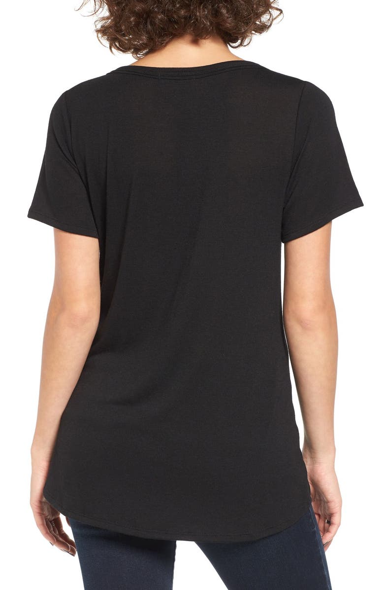 Socialite Strap Front Tee, Alternate, color,