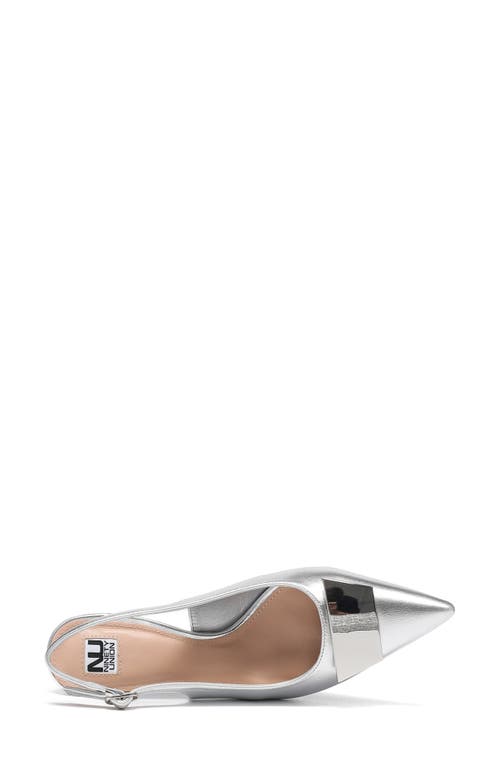 Ninety Union Lana Slingback Kitten Heel Pump In Silver
