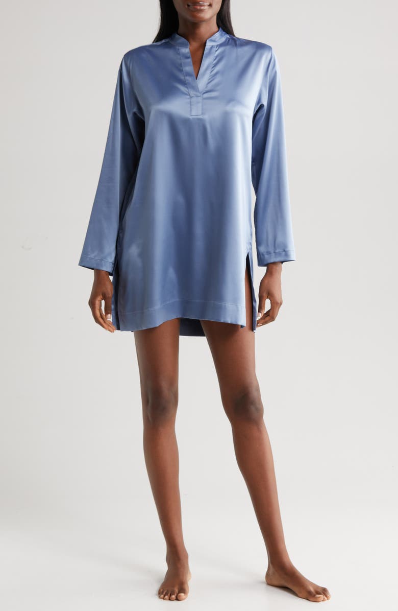 Natori The Getaway Satin Short Nightgown, Main, color, 