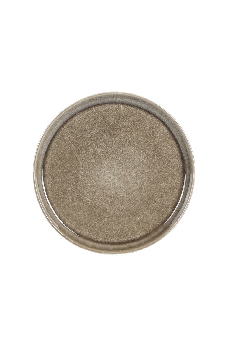 Berea Plates and Bowls Reactive Glaze Round Dishes Stoneware Ceramic Dinnerware Set -Green, Alternate, color, Taupe