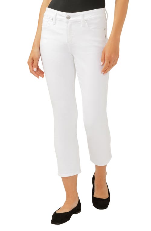 Shop Silver Jeans Co. Elyse Curvy Mid Rise Capri Jeans In White